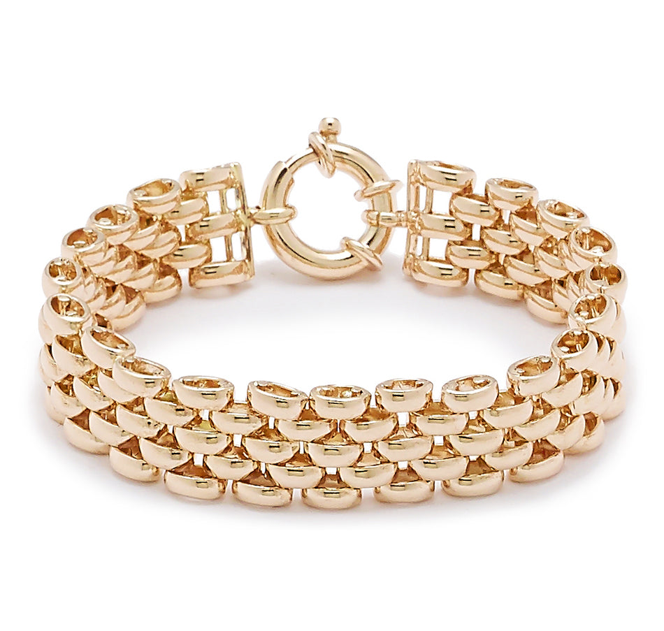 18kt Gold Plated 8 Yellow Large Pantera Bracelet Bronzoro™ 