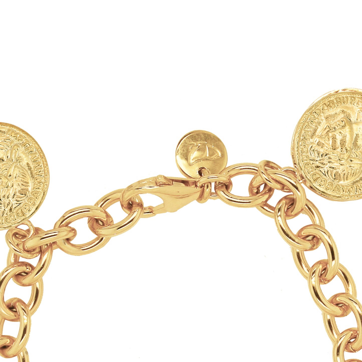 7.75" Ancient Coin Rolo Bracelet