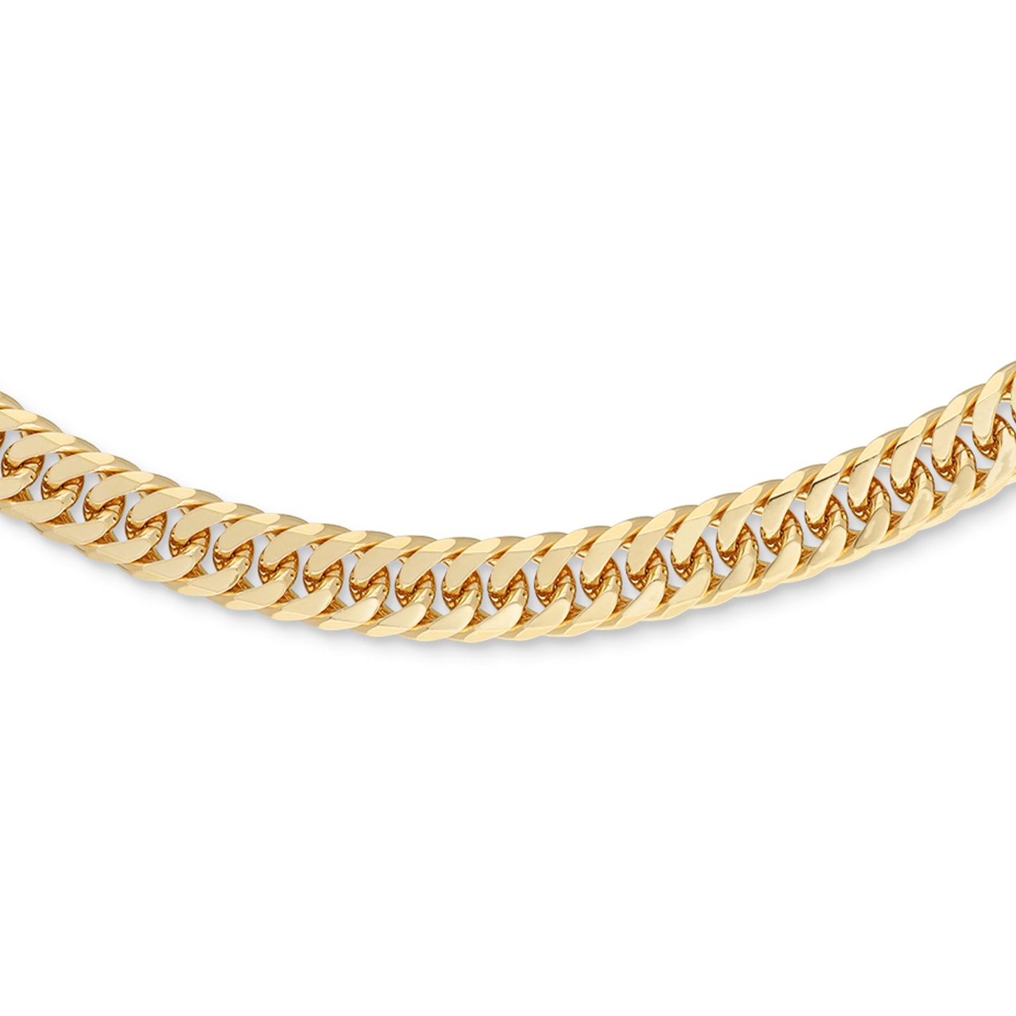 18kt Gold Plated 18" Yellow Gold Plated Polished Cuban Chain Necklace