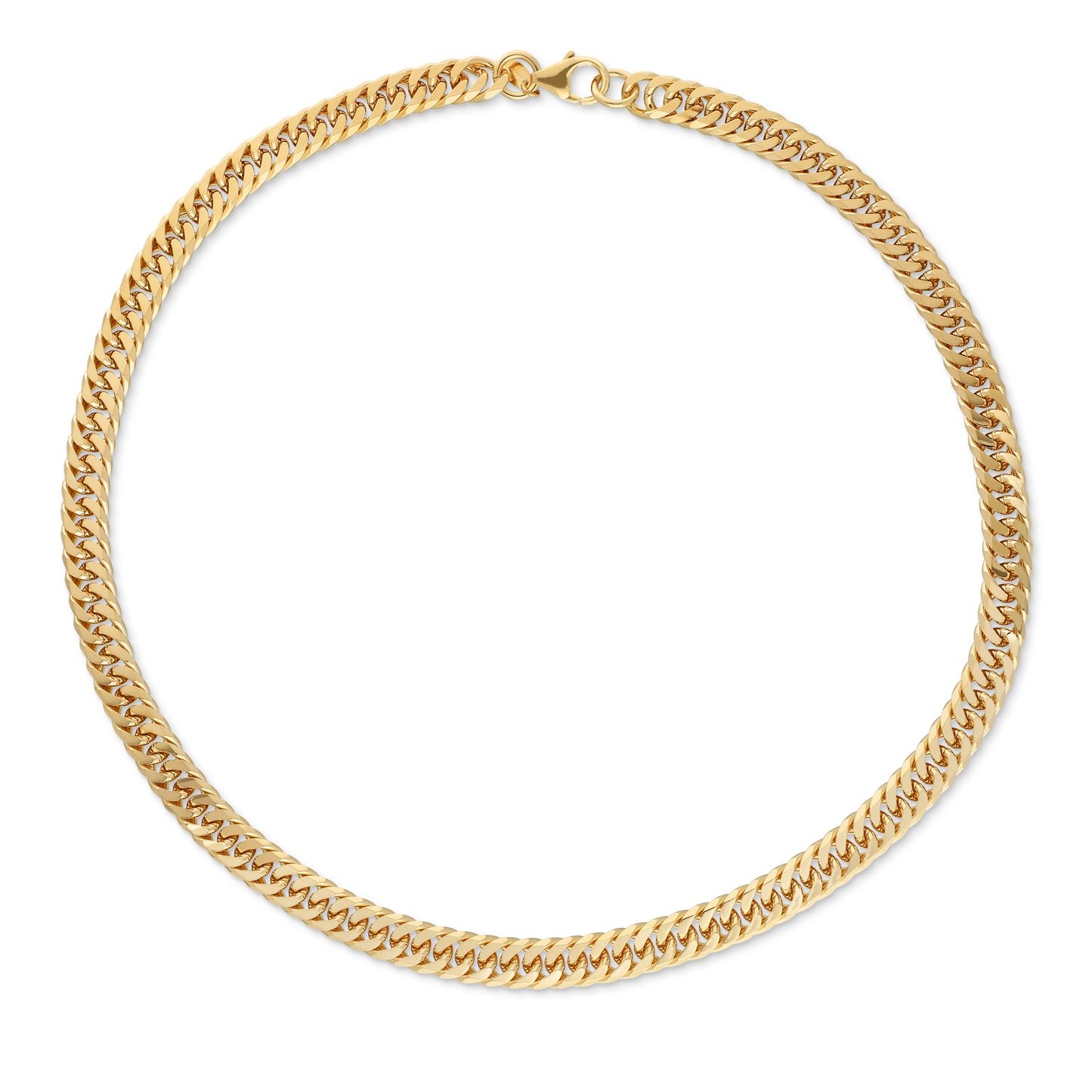 18kt Gold Plated 18" Yellow Gold Plated Polished Cuban Chain Necklace