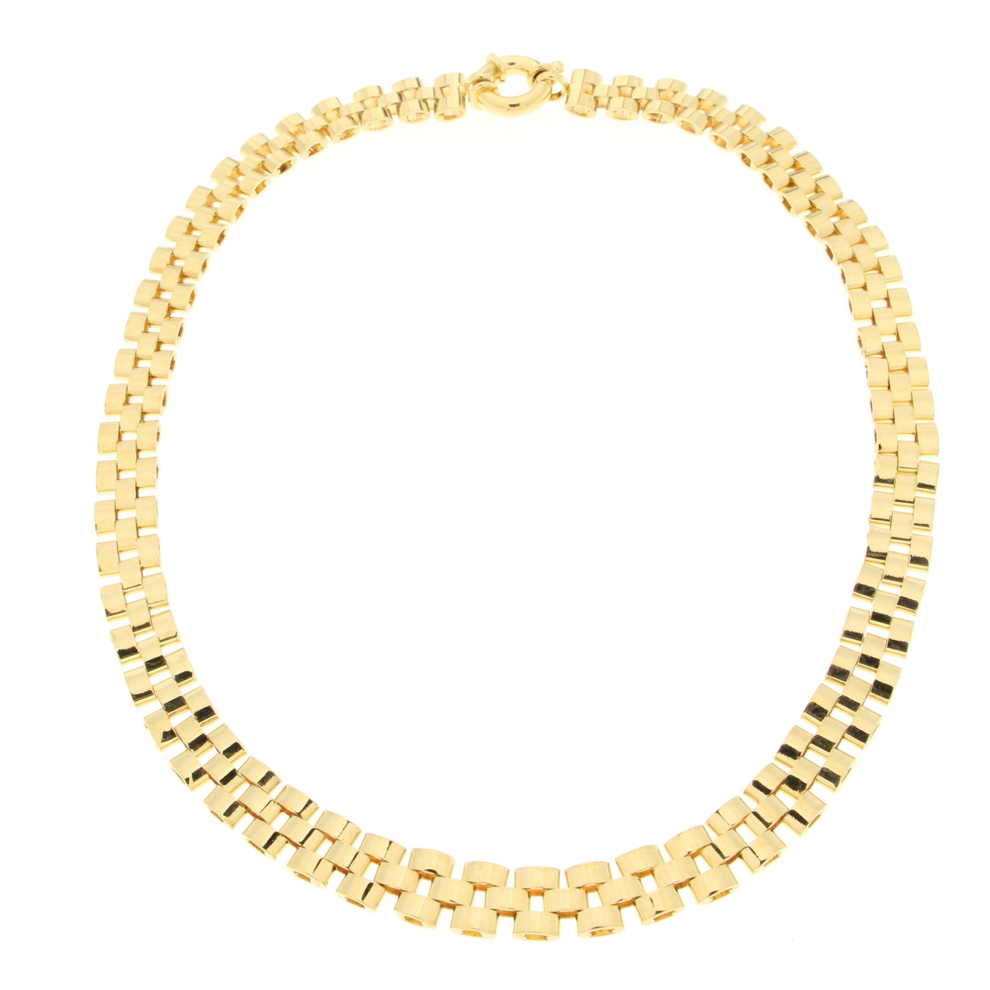 18" Yellow Gold Rolex Link Necklace