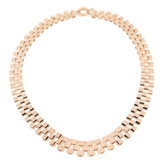18" Rose Gold Rolex Link Necklace