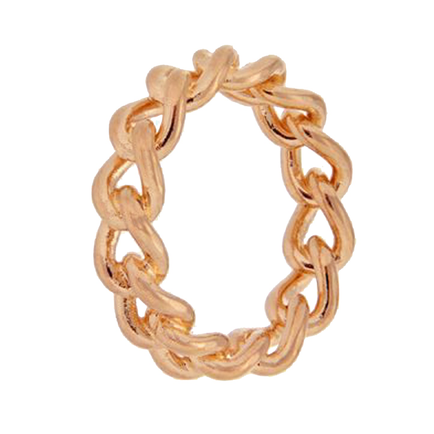 18kt Gold Plated Rose Chain Link Ring