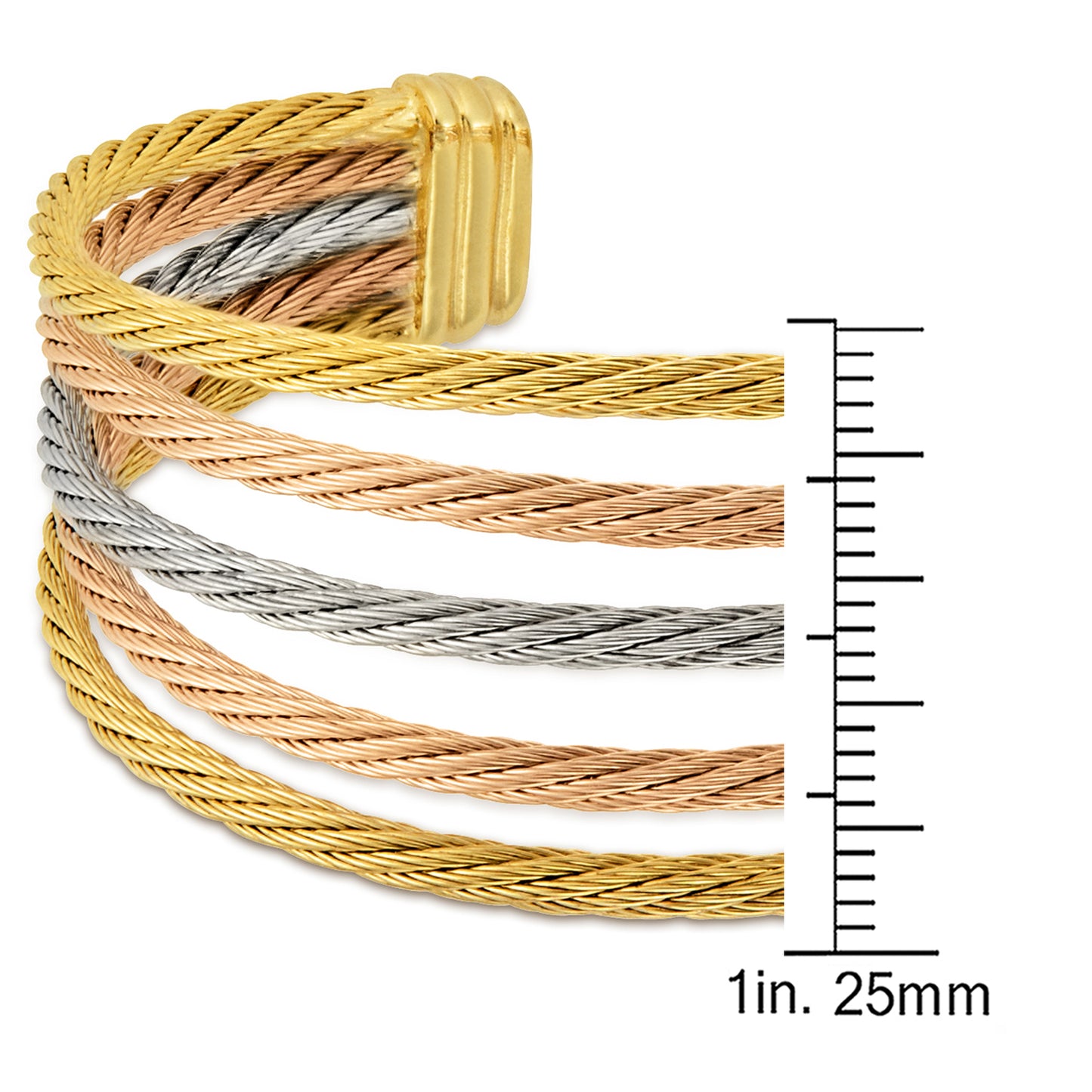 Tri-color Rope Cuff Bracelet