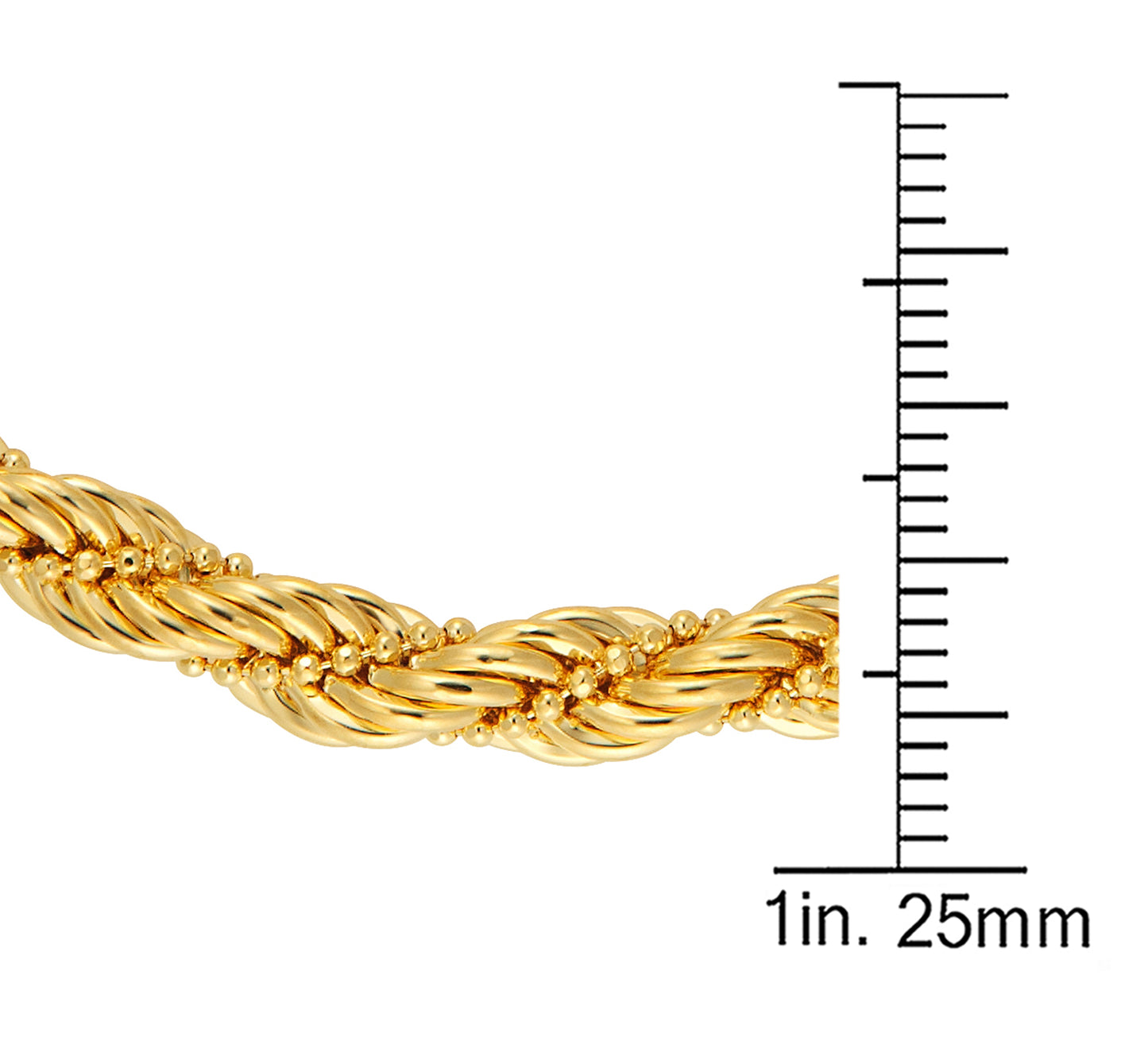 8" Yellow Beaded Rope Bracelet
