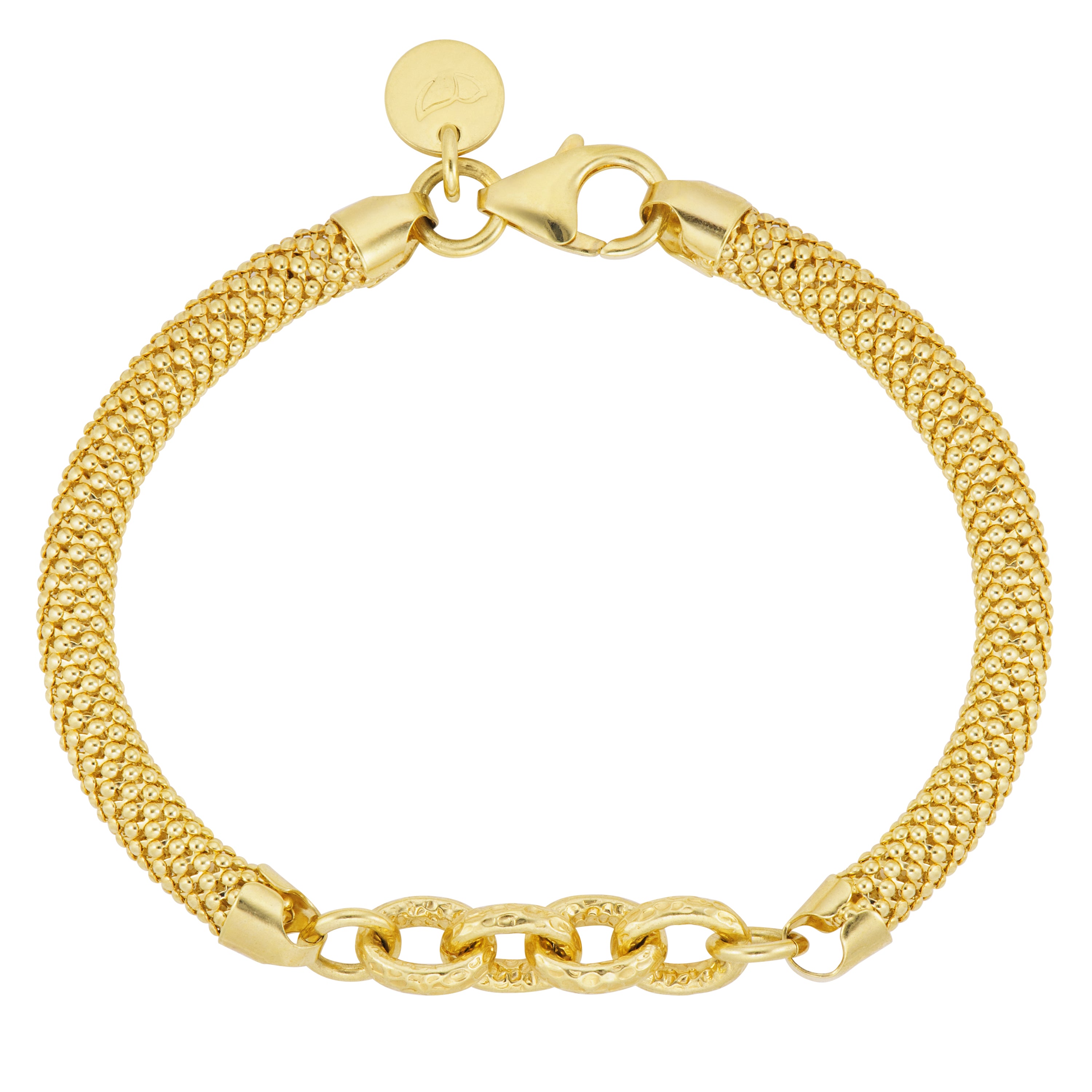 Bronzoro 8 Popcorn Chain Bracelet With Link Top Bronzoro™ 