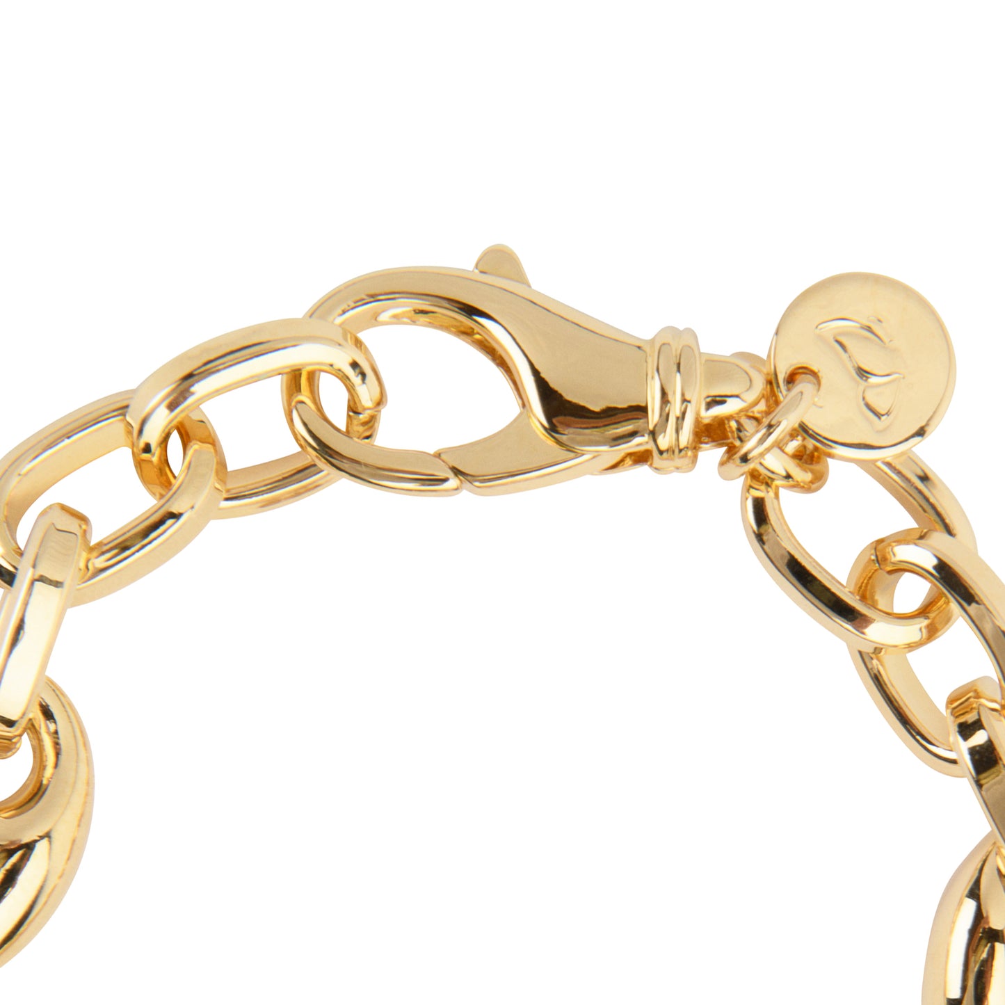 8"Combination  Rectangular Link & Puffed Link Bracelet