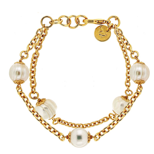 8"Double Strand  Pearl Bracelet