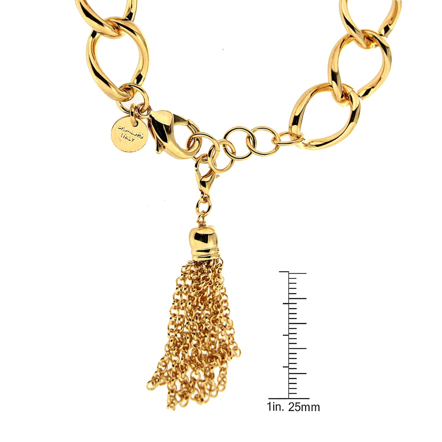 9" Yellow gold Tassel Bracelet