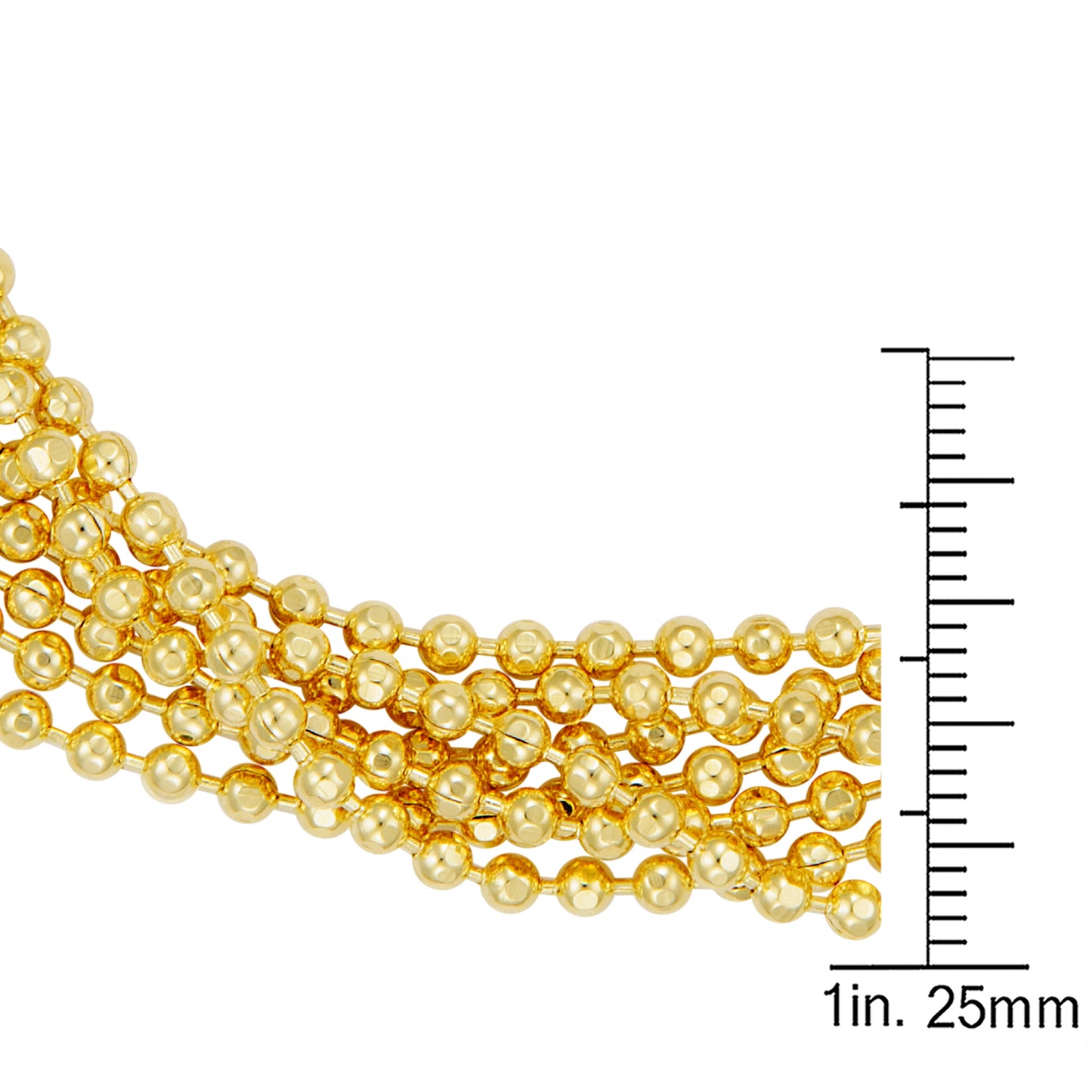 7.5" Multi Strand Beaded Chain Bracelet