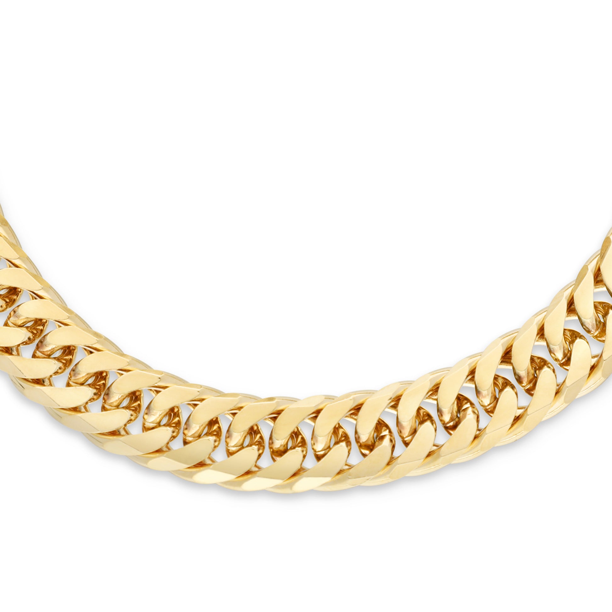 Bronzoro 18" yellow Paper Clip Link Chain Necklace