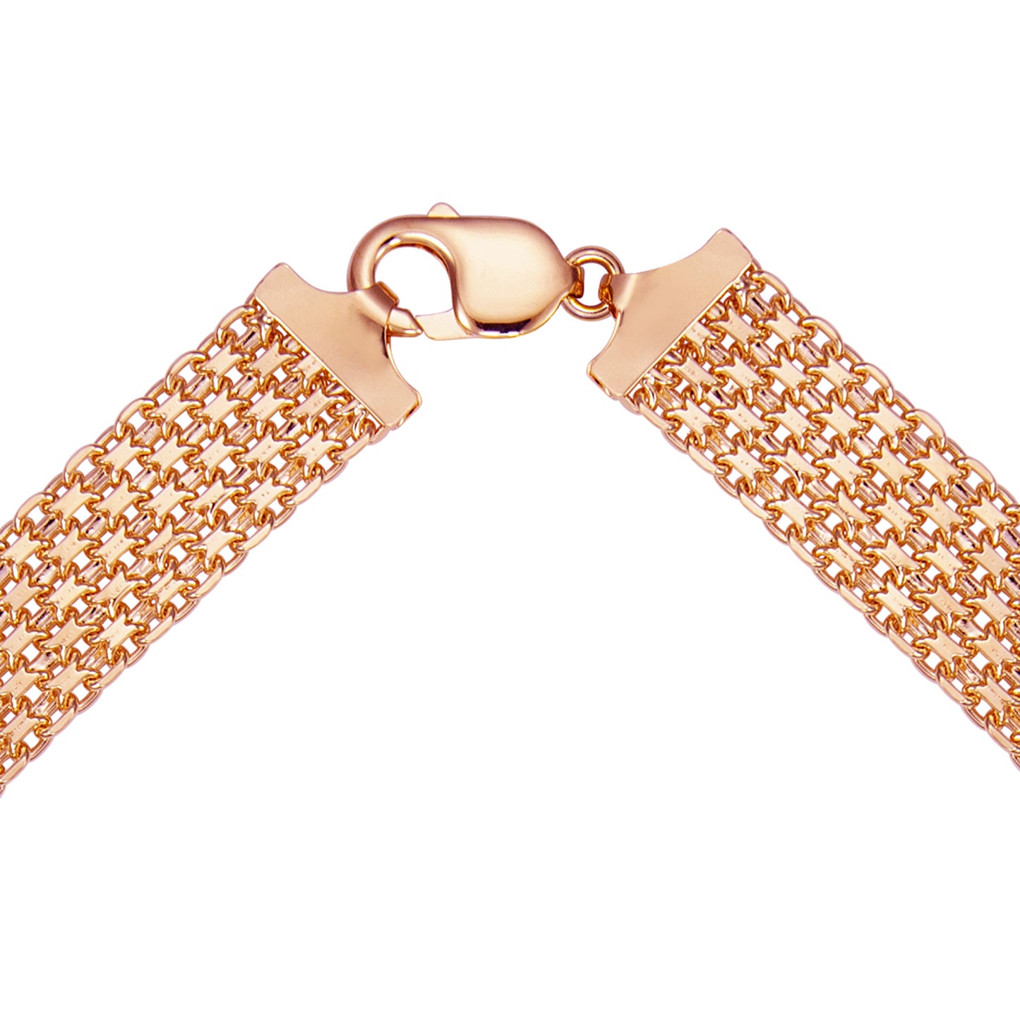 Bronzoro Twisted Oval Rose Gold Hoops