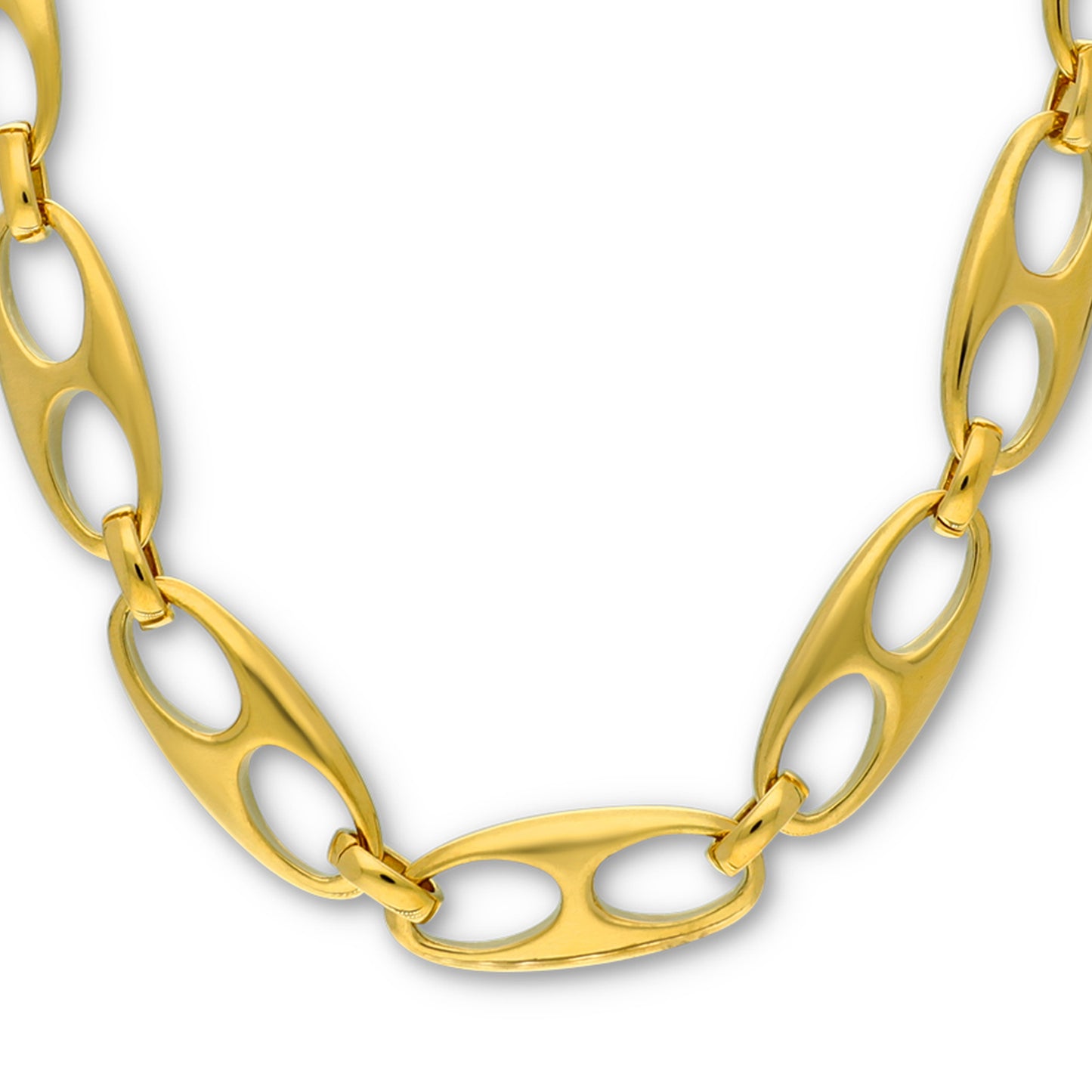 18" Polished Marine Link Necklace