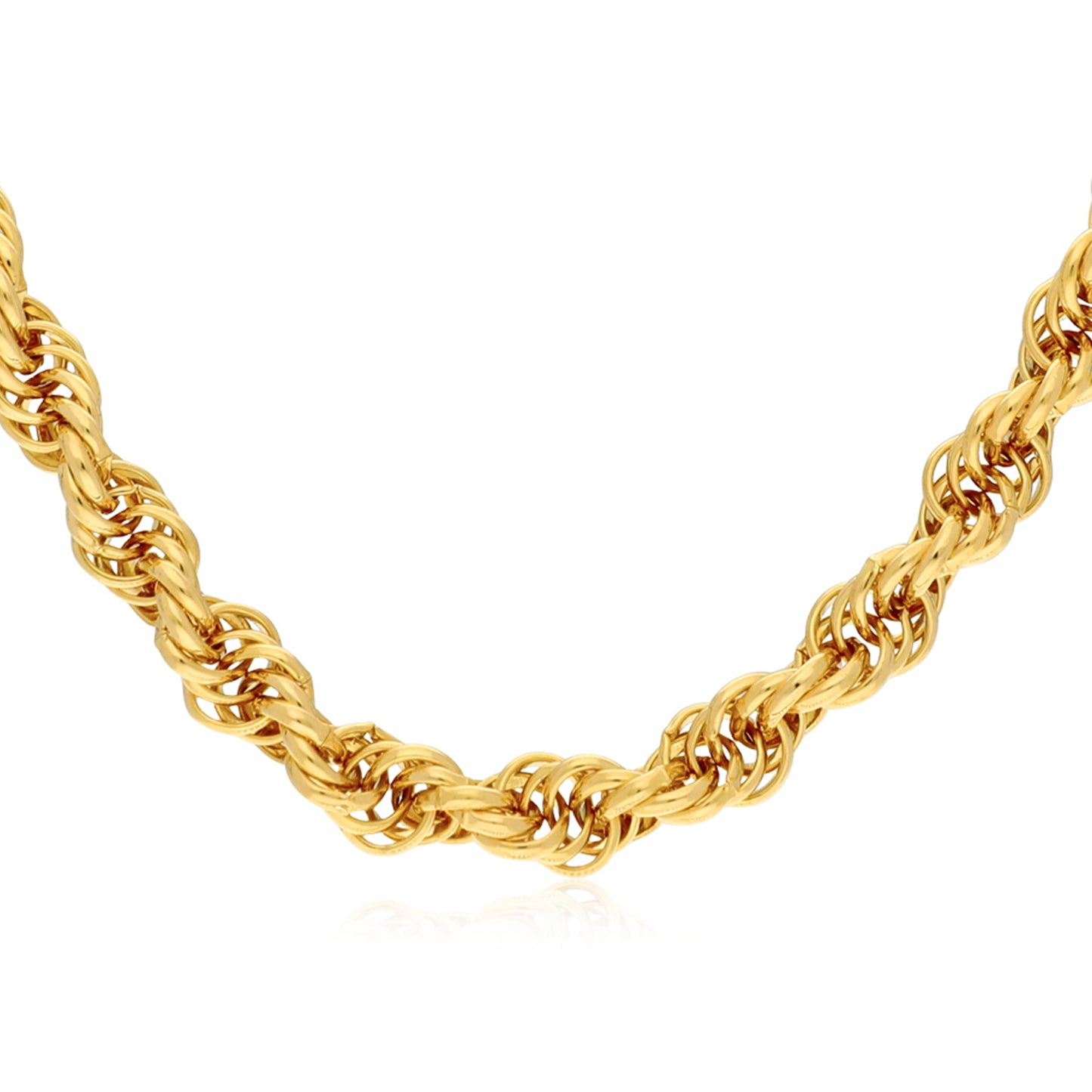 Bronzoro Yellow Gold Love Link Bracelet W/Heart & Mom Charm 7.25"