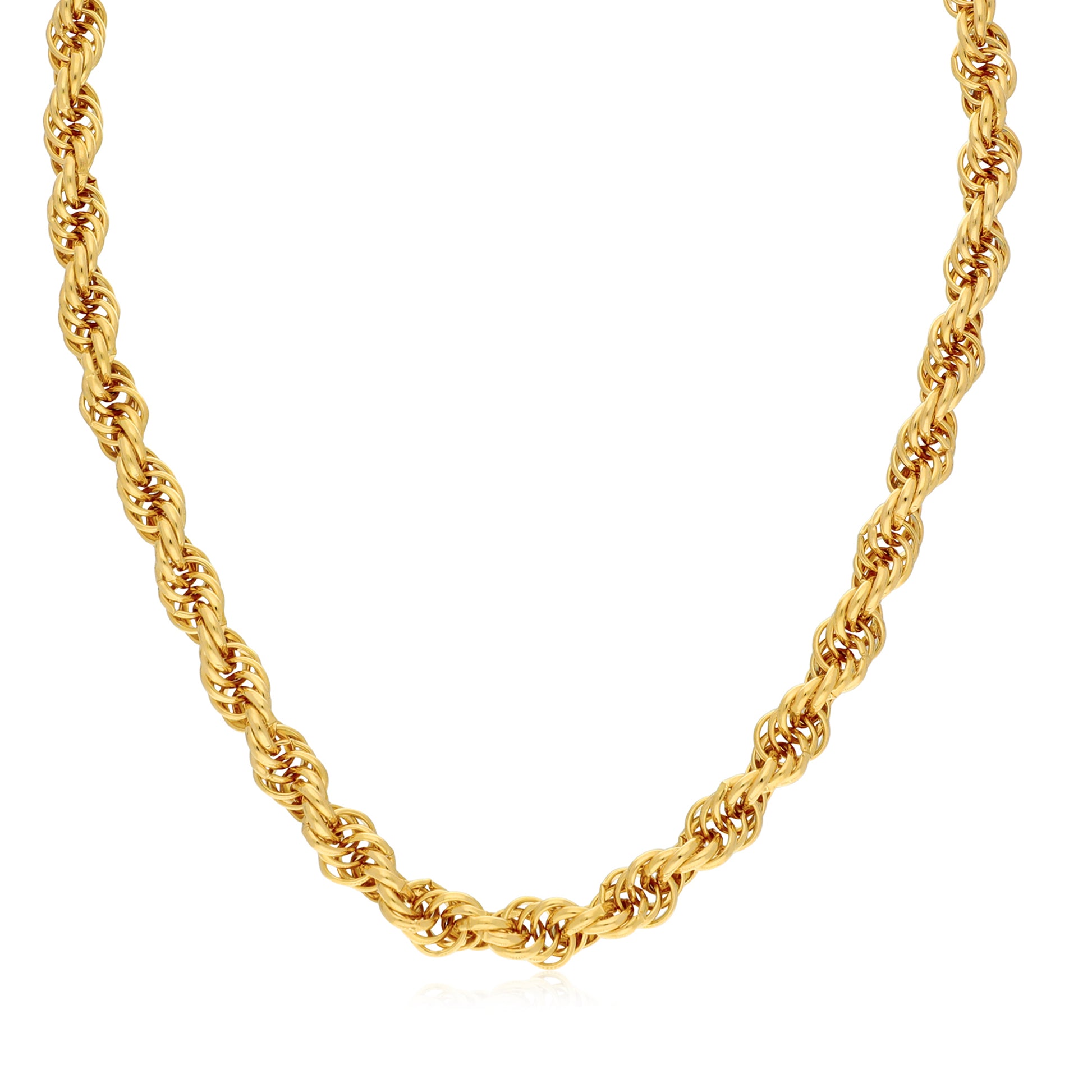 Bronzoro 18" Yellow Gold Necklace with Aqua Marina Pendant