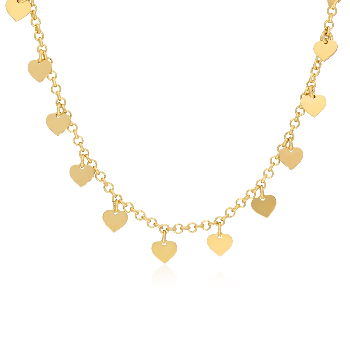 16" Heart Yellow Necklace