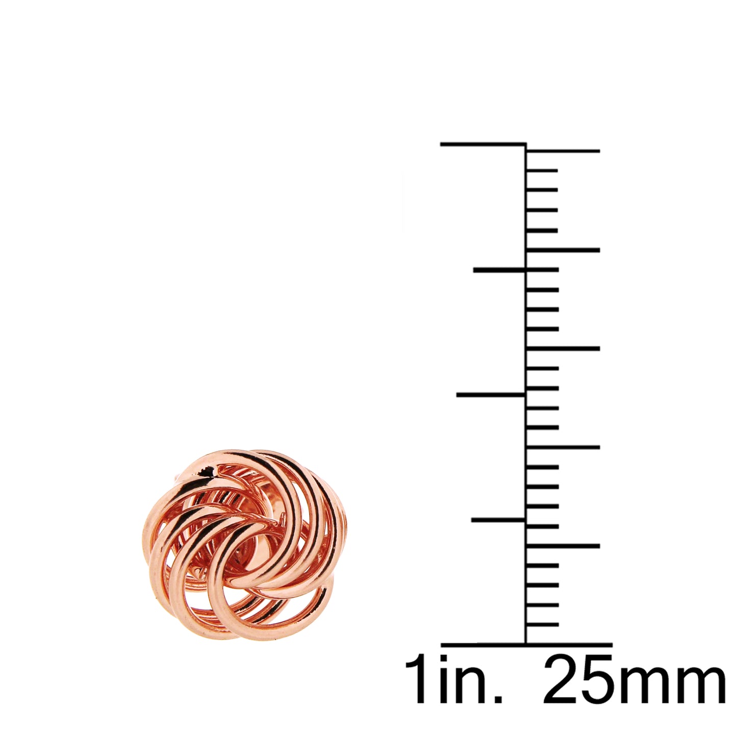 Love Knot Rose Gold Studs