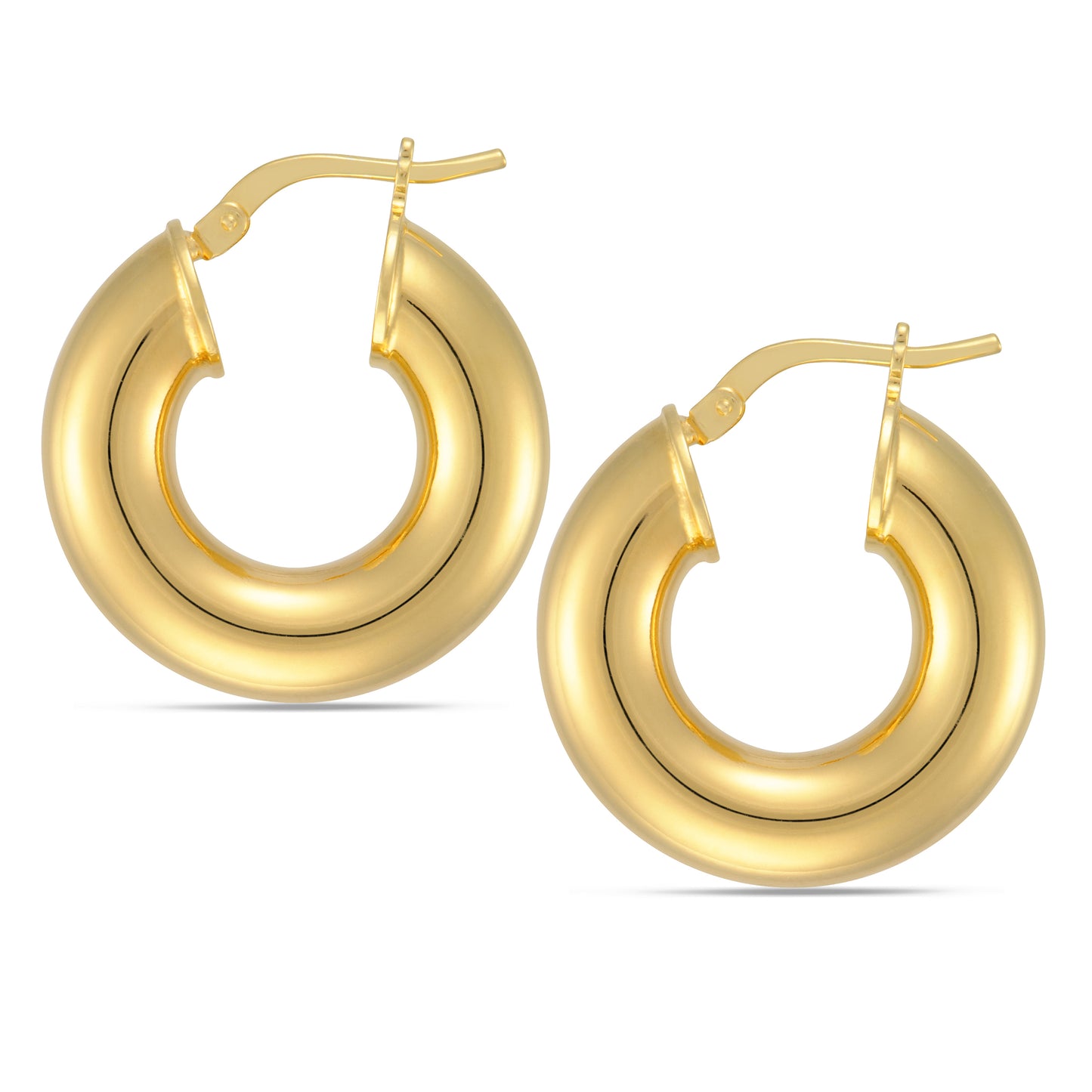 Yellow Round Hoop Earrings