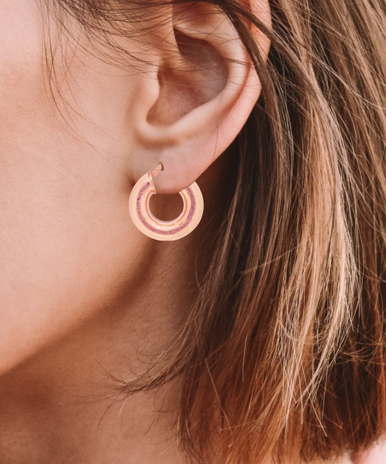 Rose Gold Chubby Hoops