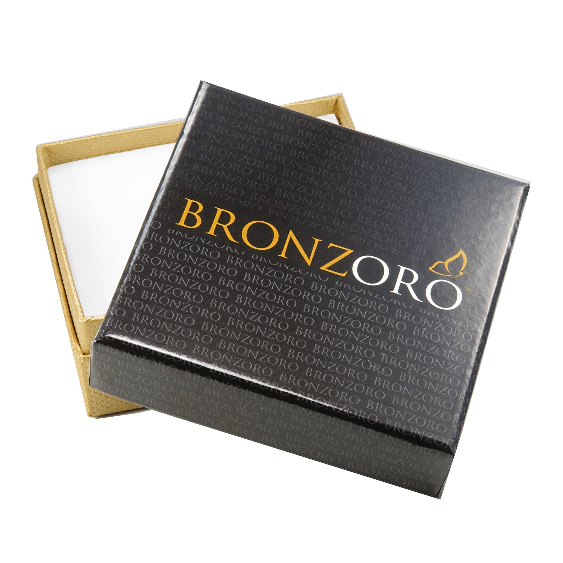 Bronzoro 18Kt Gold Plated 40Mmx6.5Mm Round Round W/ Zebra Enamel