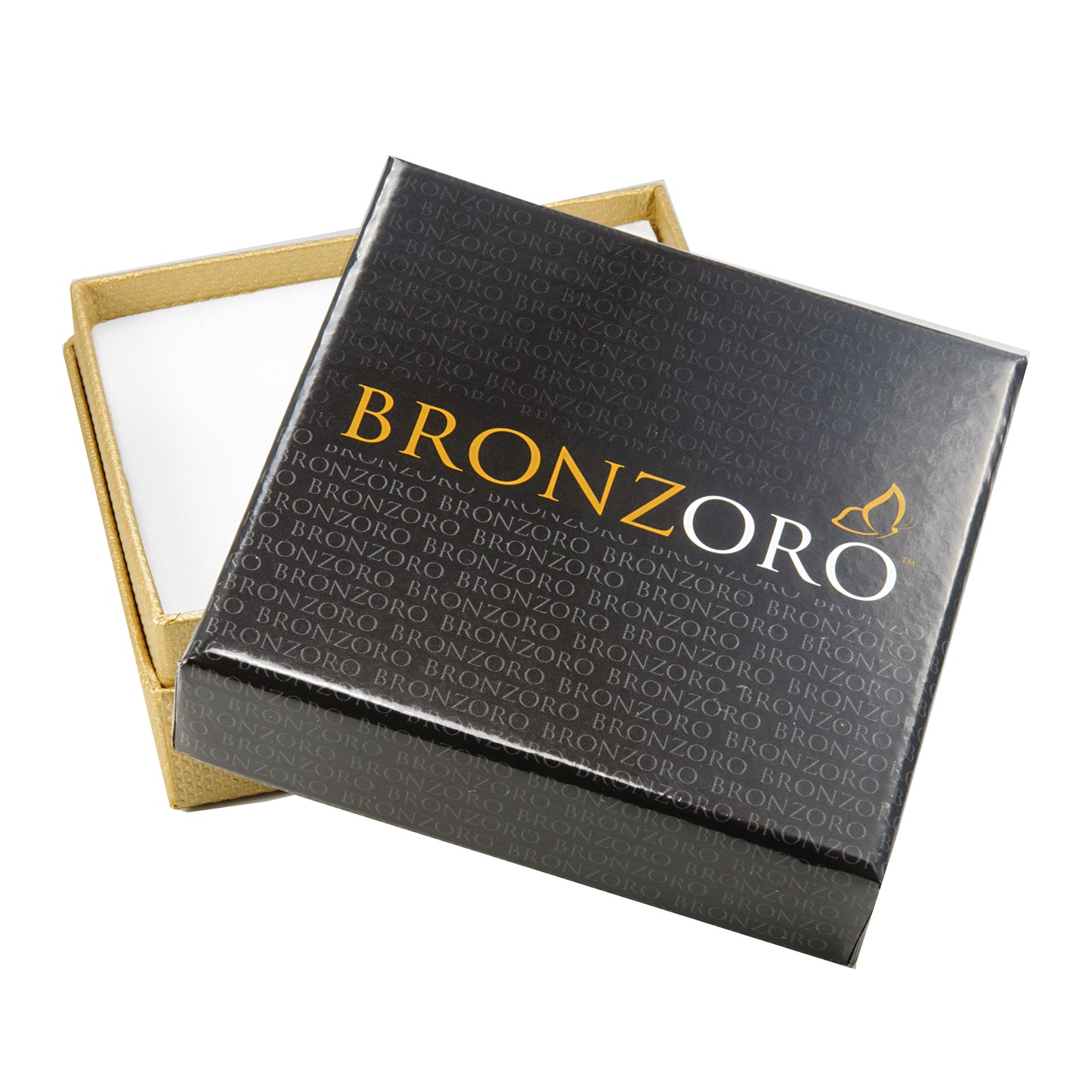 Bronzoro Hinged Block Enamel Black & White Bracelet